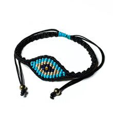 Load image into Gallery viewer, Evil eye macramé armband