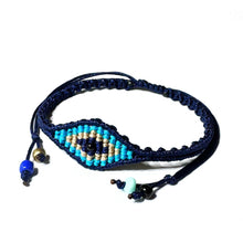 Load image into Gallery viewer, Evil eye macramé armband