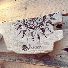 Load image into Gallery viewer, Mandala driftwood pendant