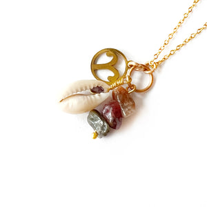 Zodiac mineral stone necklace collection