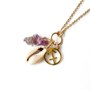 Zodiac mineral stone necklace collection