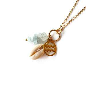 Zodiac mineral stone necklace collection