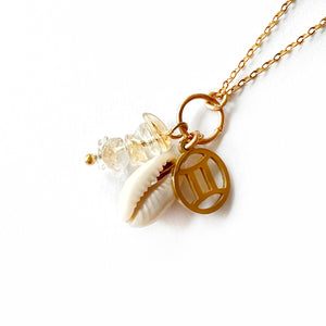 Zodiac mineral stone necklace collection