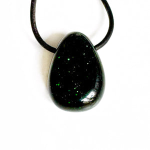 Mineral stone drilled pendants