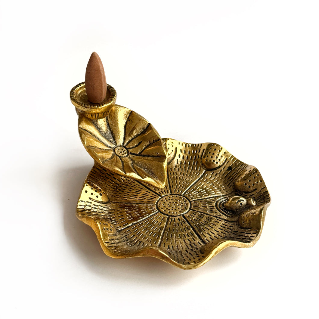 Backflow lotus leaf wierookhouder
