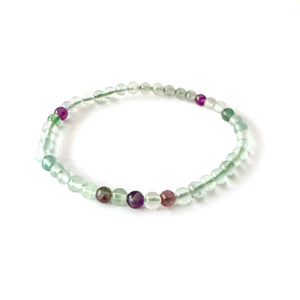 Fluorite naturel armband 4mm