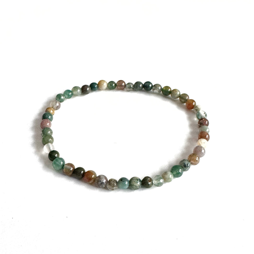 Indian Agate naturel armband 4mm