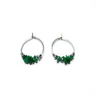 Malachite oorringen