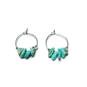 Turquoise oorringen