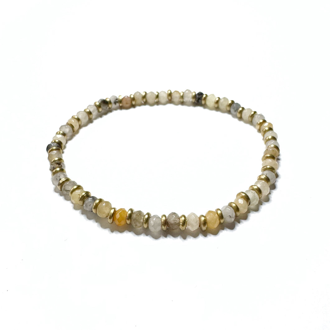 Maansteen naturel armband 3mm