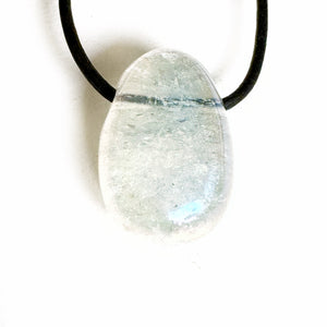 Mineral stone drilled pendants