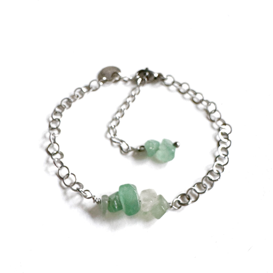 Aventurine silver armband