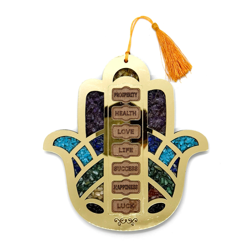 Hamsa hand “wish” deco