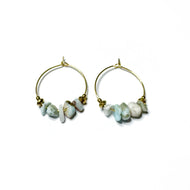 Larimar oorringen