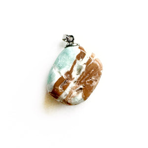 Mineral stone polished pendants