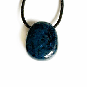 Mineral stone drilled pendants