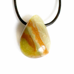 Mineral stone drilled pendants