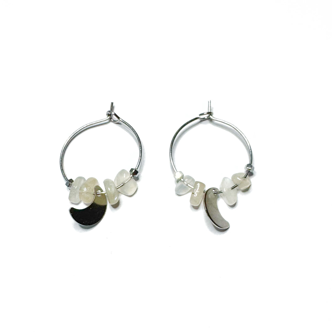 Moonstone oorringen