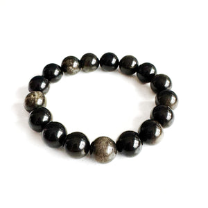 Goldsheen obsidian naturel armband 12mm
