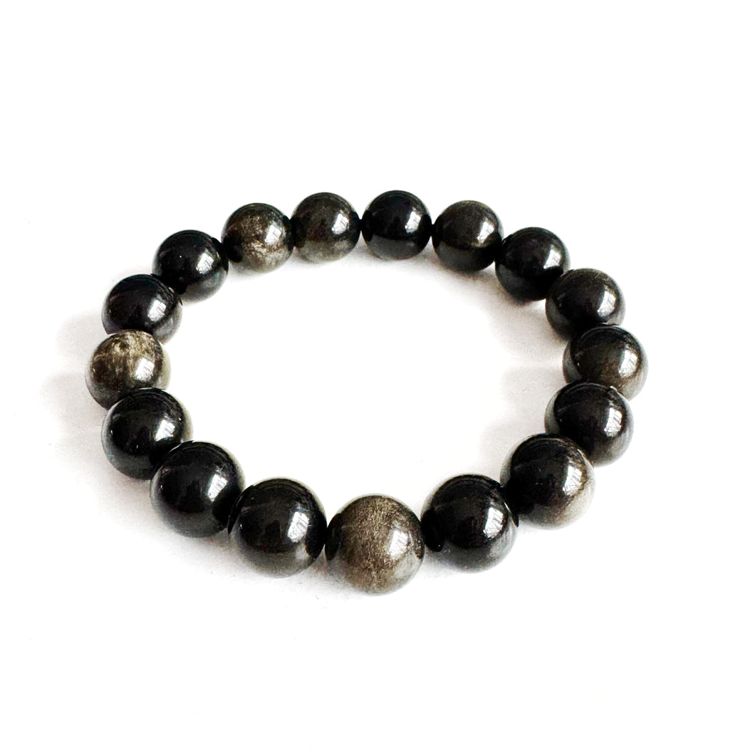 Goldsheen obsidian naturel armband 12mm