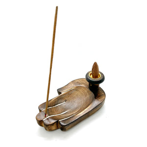 Giving hand incense holder