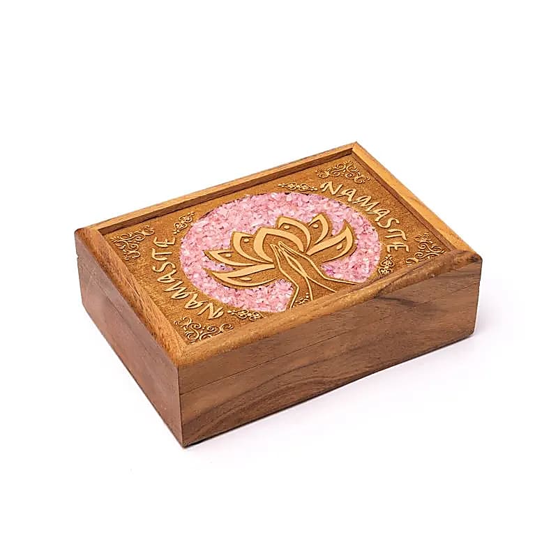 Namaste box met rose quartz