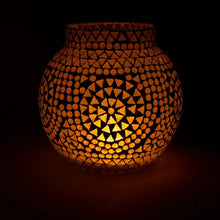 Load image into Gallery viewer, Mozaiek theelichthouder wit
