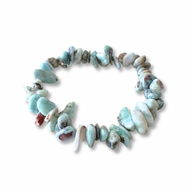 Larimar naturel armband chip