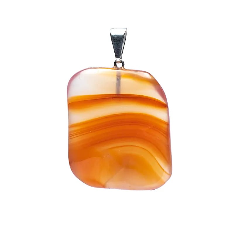 Mineral stone polished pendants