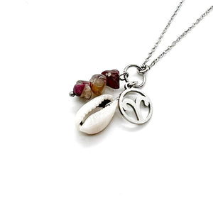 Zodiac mineral stone necklace collection