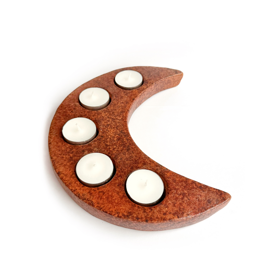 Moon candle ceramic