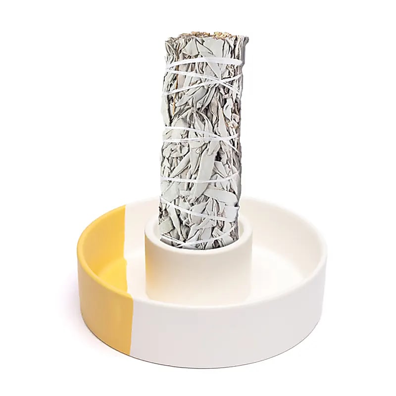 Wit/oker smudge houder