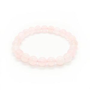 Rose quarts naturel armband medium