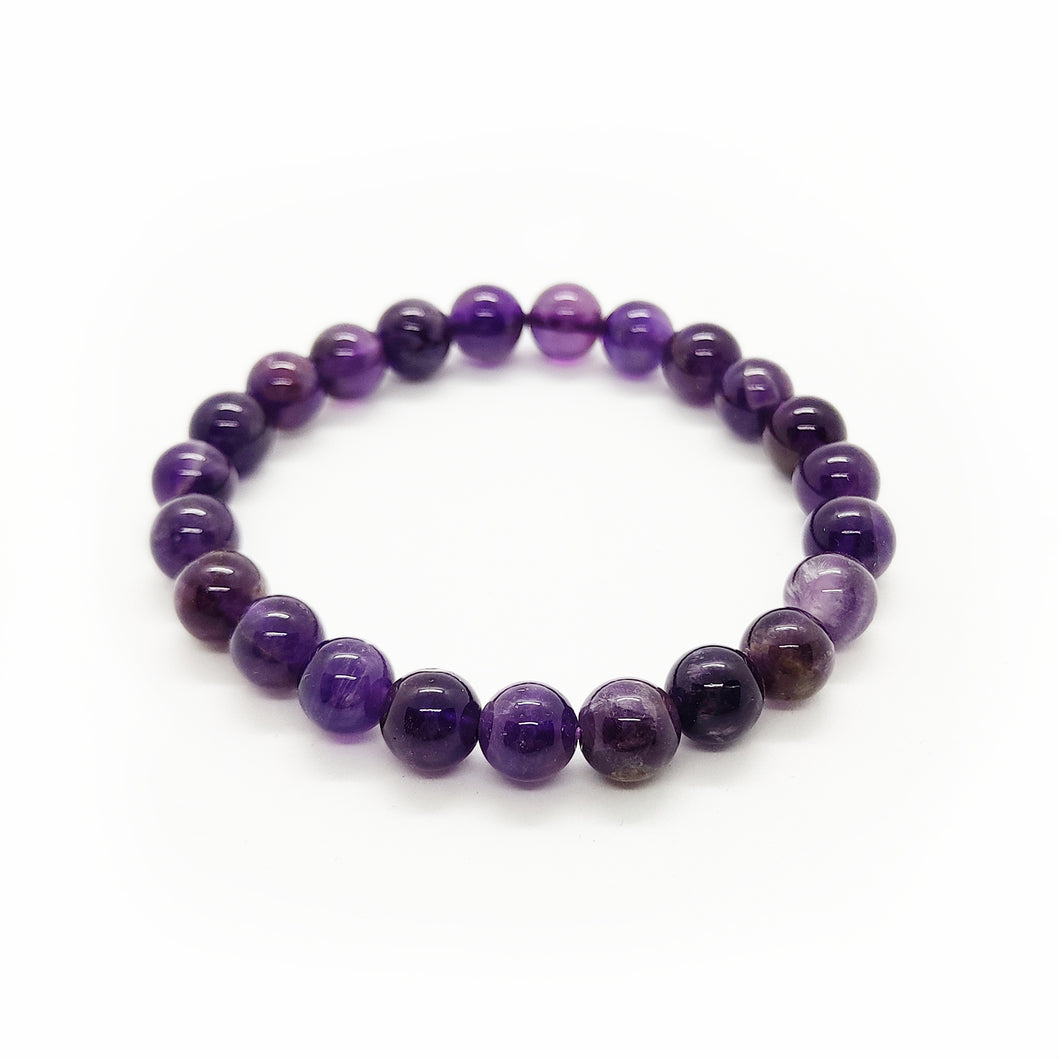 Amethyst naturel armband medium