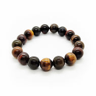 Tijgeroog naturel armband 12mm