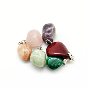 Mineral stone polished pendants