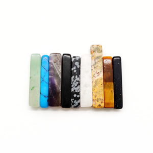 Mineral stone bar pendants