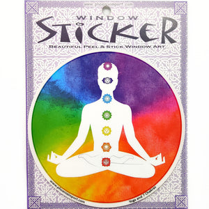 Yoga 7 chakras window sticker