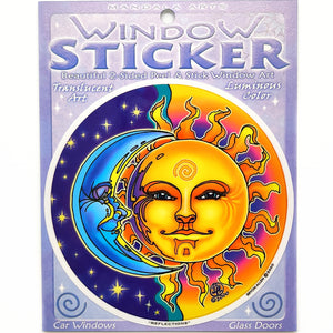 Sun moon window sticker