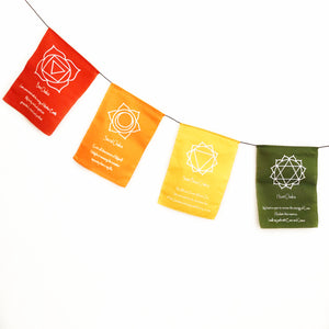 7 chakras square flags garland