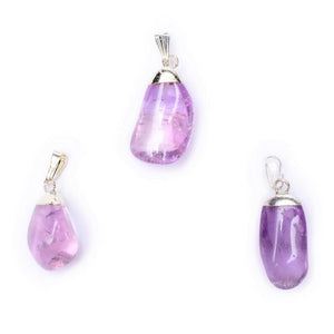 Mineral stone cap polished pendants