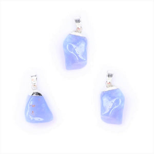 Mineral stone cap polished pendants