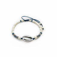Kauri zilver blauw armband