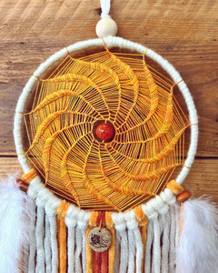 Carnelian sunset dreamcatcher