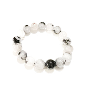 Toermalijn quartz naturel armband 12mm