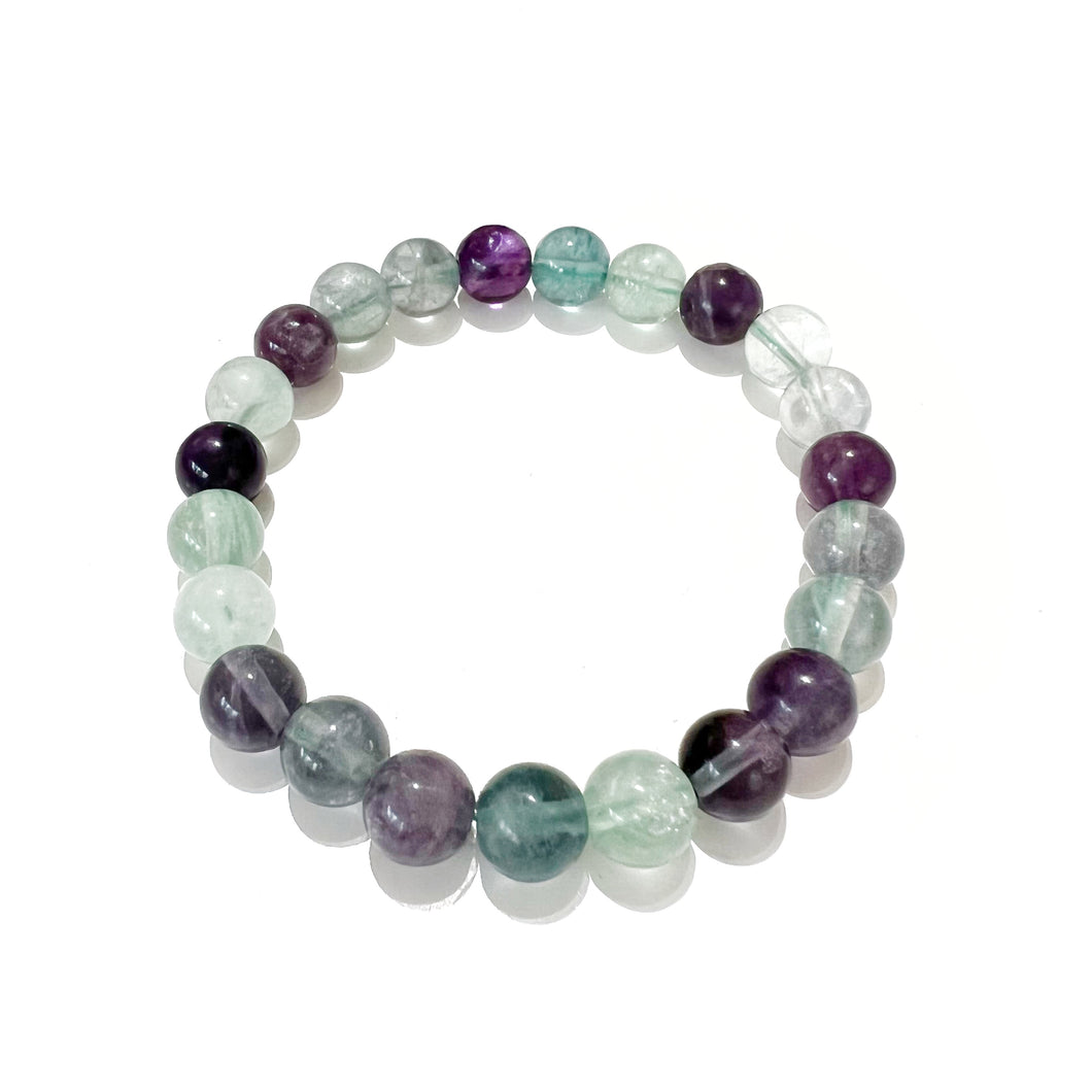 Fluorite naturel armband 8mm