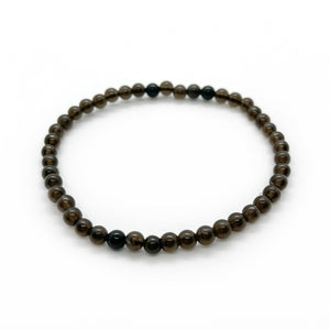 Black obsidiaan naturel armband 4mm