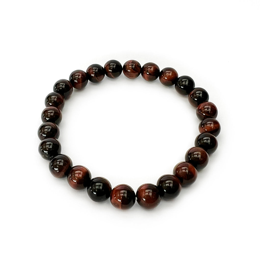 Red tiger eye natural bracelet medium