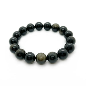 Goldsheen obsidian naturel armband large