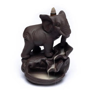 Backflow elephant incense holder